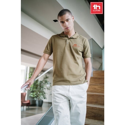 THC ADAM. Polo à manches courtes en coton pour hommes