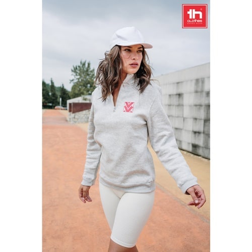 THC BUDAPEST. Sweat-shirt col zippé unisexe
