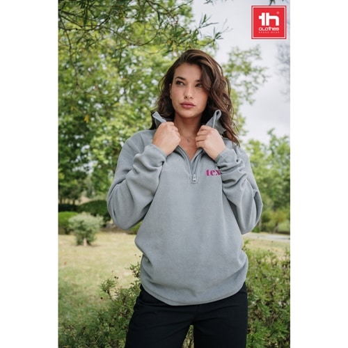 THC VIENNA. Pull polaire col zippé unisexe