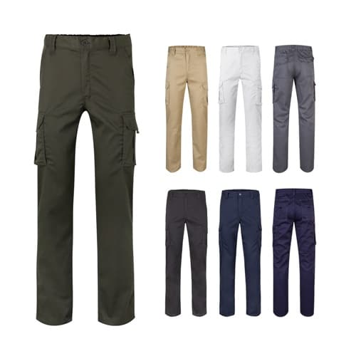 VL PAN. Pantalon stretch, multipoches (290g/m²), en coton (46%), EME (38%) et polyester (16%)