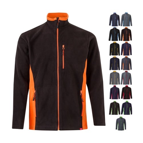 VL GERAS. Veste polaire bicolore (220g/m²) en polyester (100%)