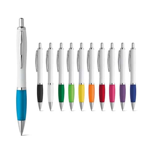 MOVE. Stylo à bille en ABS blanc avec clip en métal