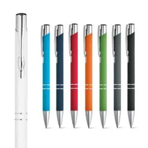 BETA SOFT. Stylo en aluminium avec finition en caoutchouc