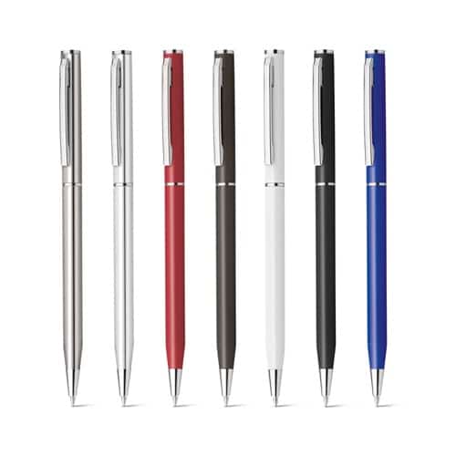 LESLEY METALLIC. Stylo à bille en aluminium avec clip et mécanisme twist
