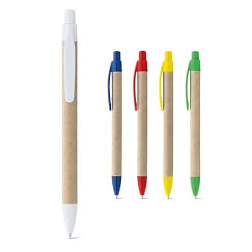 REMI. Stylo à bille fabriqué à partir de papier 100 % recyclé, avec clip