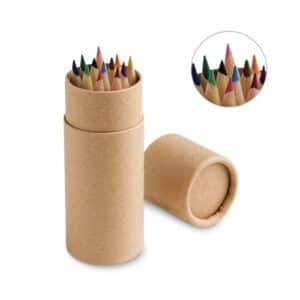 CYLINDER. Boîte avec 12 crayons de couleur