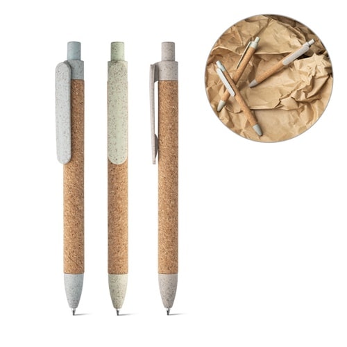 GOYA. Stylo à bille en liège et Fibre de paille de blé