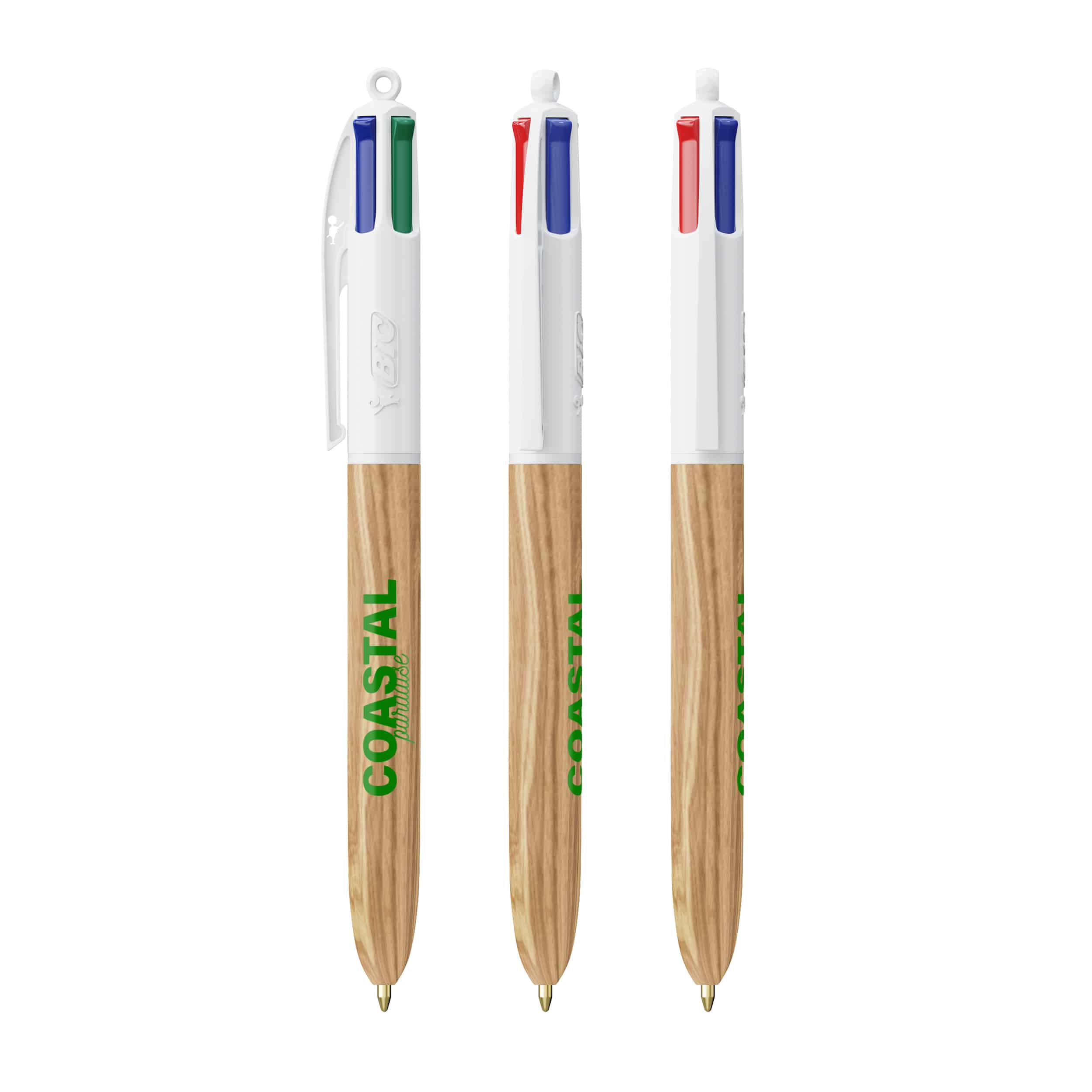 Stylo à Bille BIC® 4 Couleurs Wood Style