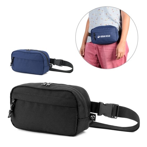 MYKONOS. Sac type « banane » en polyester recyclé 600D et doublure en polyester recyclé 210D