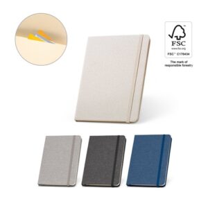 BOYD. Bloc-notes de notes A5 en polyester recyclé (100% rPET) avec pages lignées