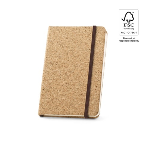 HAWKINS. Carnet de poche en liège avec 160 pages unies