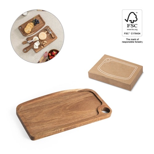 CAPER. Planche en bois d&rsquo;acacia
