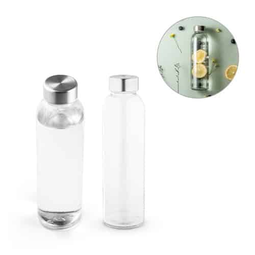 SOLER. Bouteille en verre 500mL avec bouchon en acier inox à sublimation