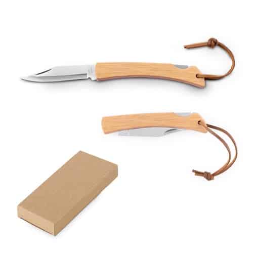 RANGER. Rasoir avec lame en acier inoxydable et manche en bambou