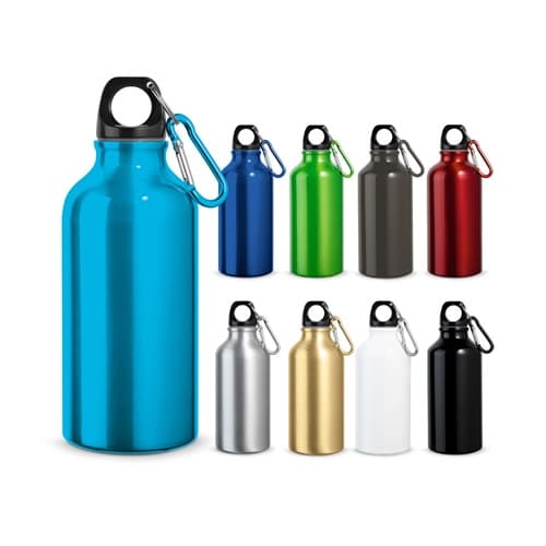 LANDSCAPE S. Bouteille de sport 400mL en aluminium avec mousqueton