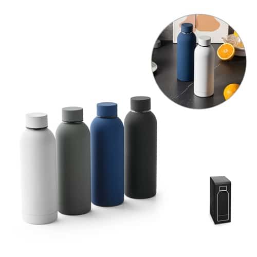 ODIN. Bouteille en acier inoxydable (36% recyclée) avec double parois 550 mL
