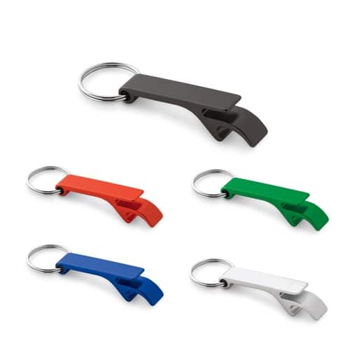 RE-BAITT. Porte-clés avec décapsuleur en aluminium recyclé (100% rAL)