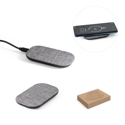 RENEWAL CHARGER. Chargeur sans fil rapide 10W en PET recyclé (100 % rPET)