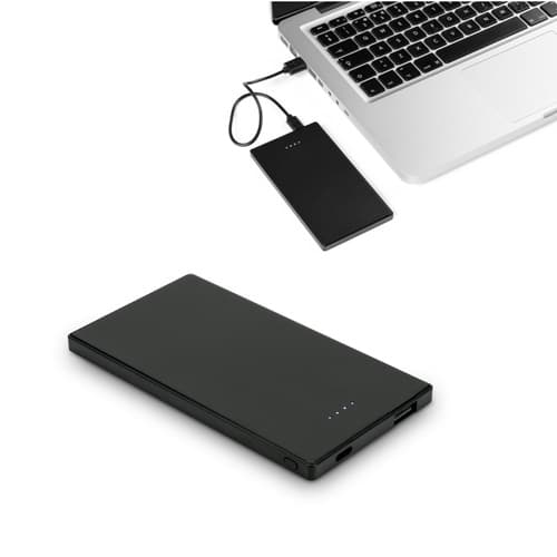 DENNING. Batterie nomade fine en acier inoxydable de 5 000 mAh