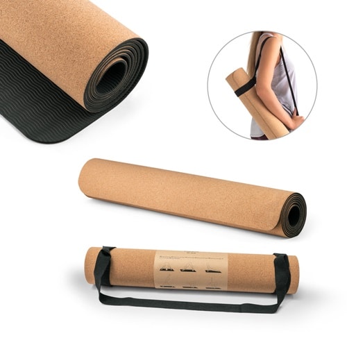 GERES. Tapis de yoga en liège et TPE, jusqu&rsquo;à 3.7mm d&rsquo;épaisseur