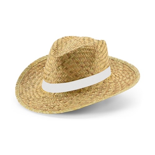 JEAN RIB. Chapeau en paille naturelle avec ruban sublimé