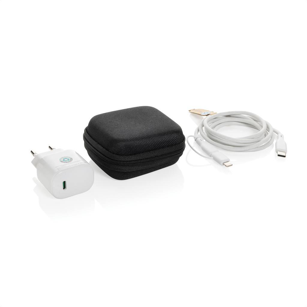 Set câble et chargeur 20W en PET recyclé RCS Boost