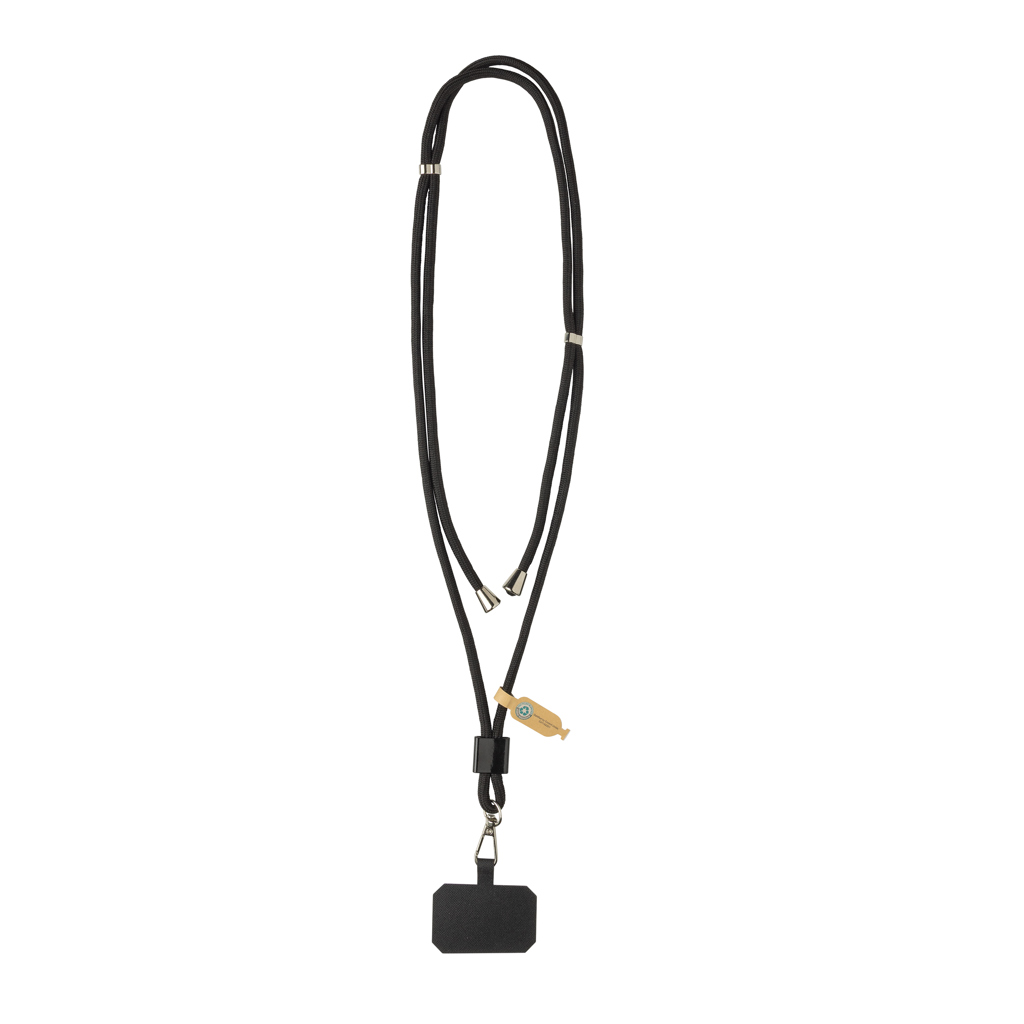 Tour de cou téléphone réglable en rPET recyclé RCS CarryLoop