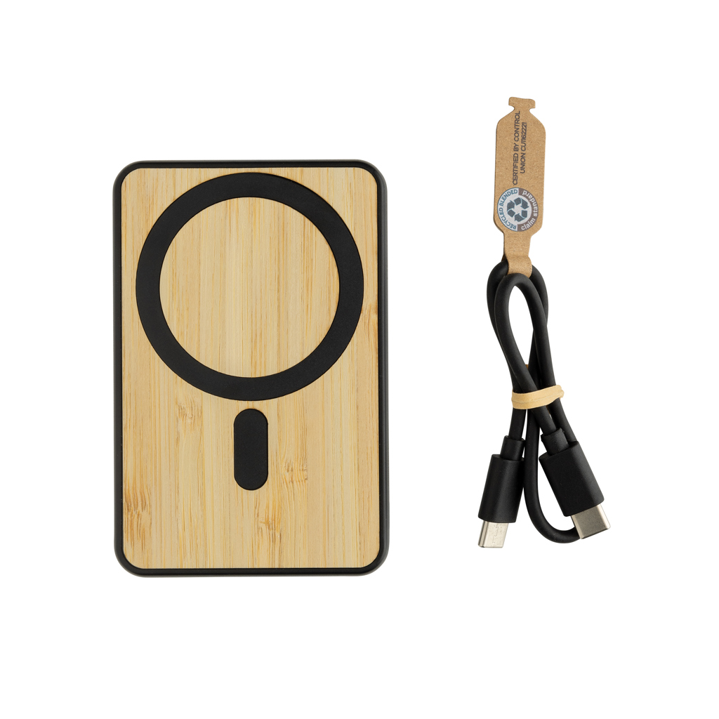 Powerbank 5000mAh et 5W en bambou et ABS RCS Zen