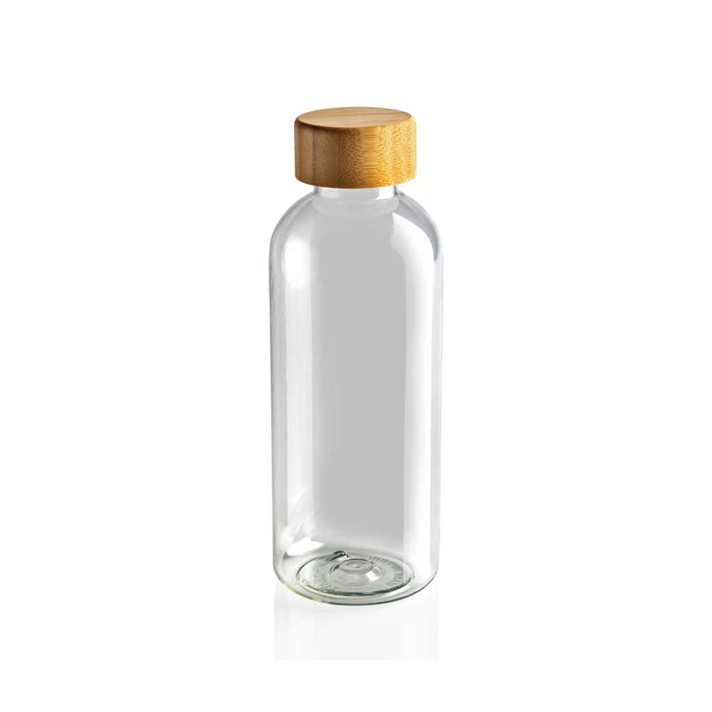 Bouteille 600ml en rPET RCS avec couvercle en bambou
