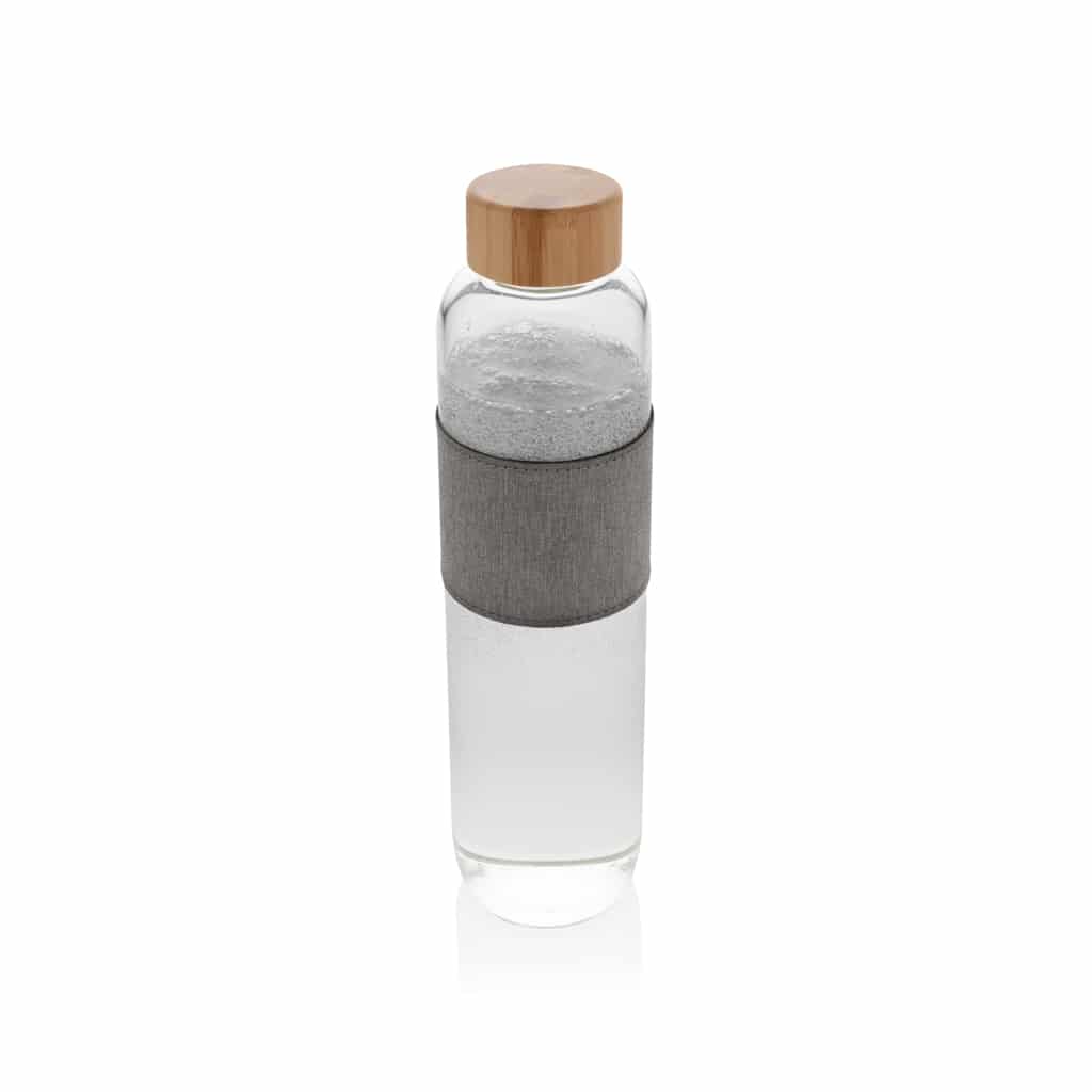 Bouteille en verre avec couvercle en bambou Impact