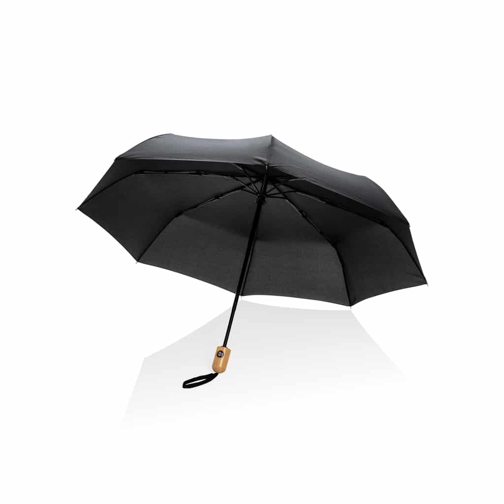 Parapluie 21&Prime; automatique rPET 190T et bambou Impact AWARE™