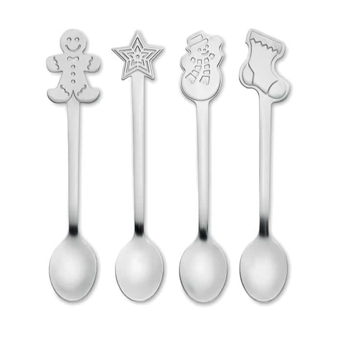 CHIP SET – Set of 4 Christmas tea spoon