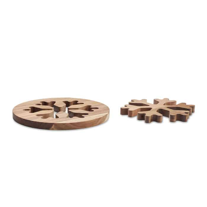 SCAGLIA – 2 dessous de plat en d&rsquo;acacia