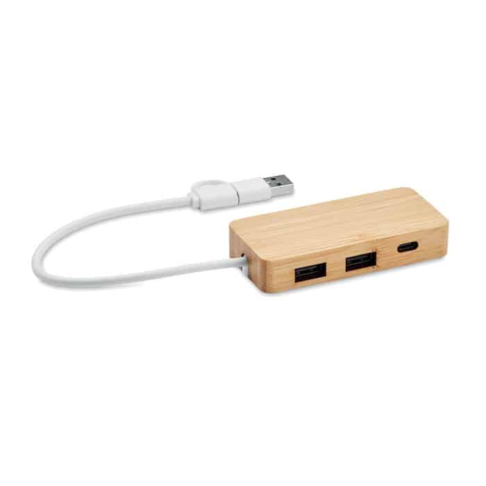 HUBBAM – Hub USB 3 ports en bambou