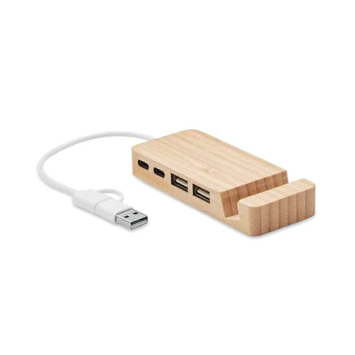HUBSTAND – Hub USB 4 ports en bambou