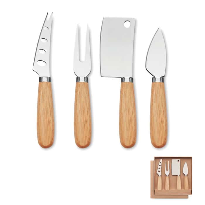 CAMEMBERT – Set de 4 couteaux à fromage