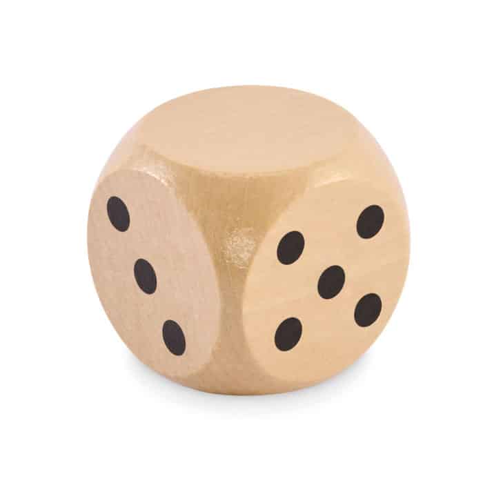 DADO – Dés en bois Schima de 5cm dia
