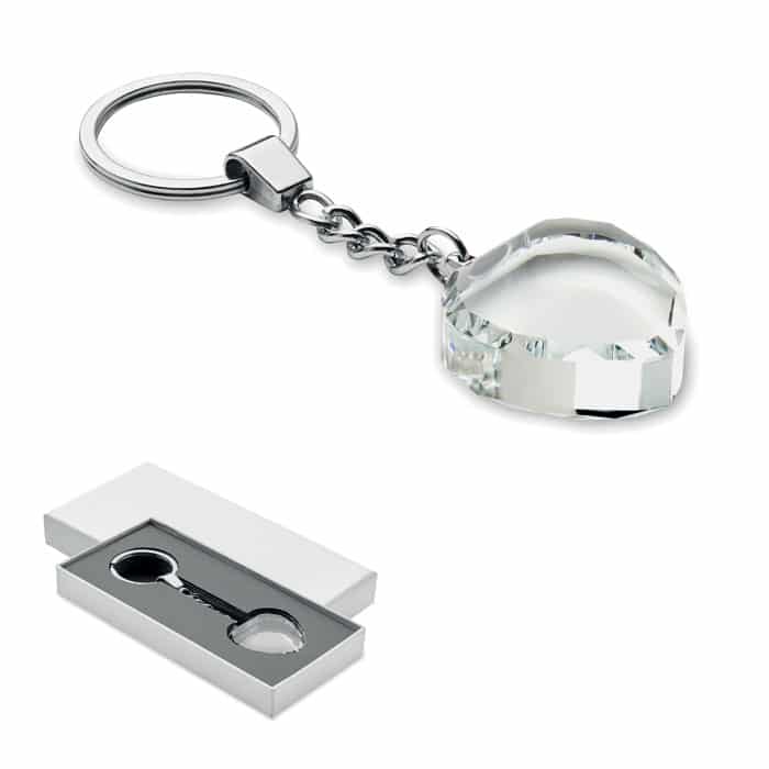HEARTWARD – Porte-clés cœur en verre