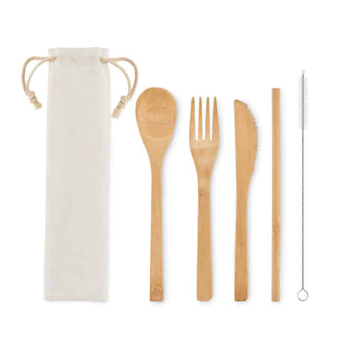 SETSTRAW – Couverts en bambou avec paille