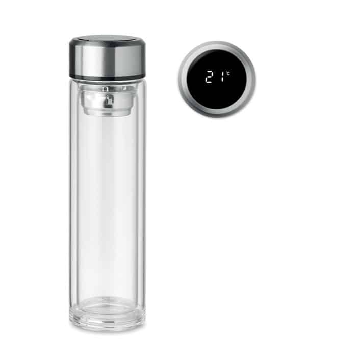 POLE GLASS – Bottle with touch thermometer