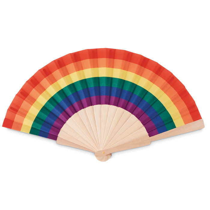 BOWFAN – Eventail  en bois arc-en-ciel