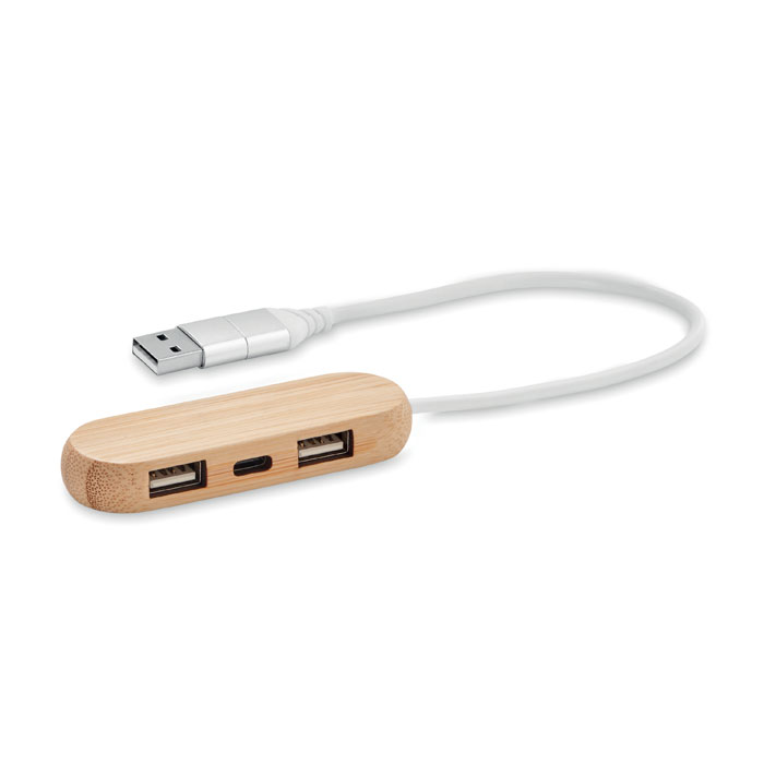 VINA C – Hub USB 3 ports  câble 2 en 1