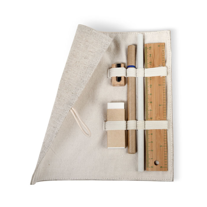 ECOSET – Set d&rsquo;écriture,pochette coton