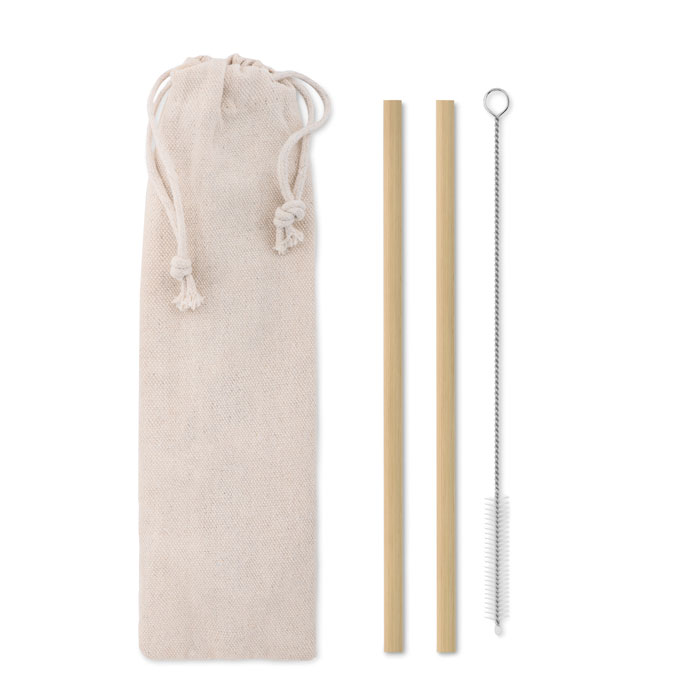 NATURAL STRAW – Paille bambou avec brosse.