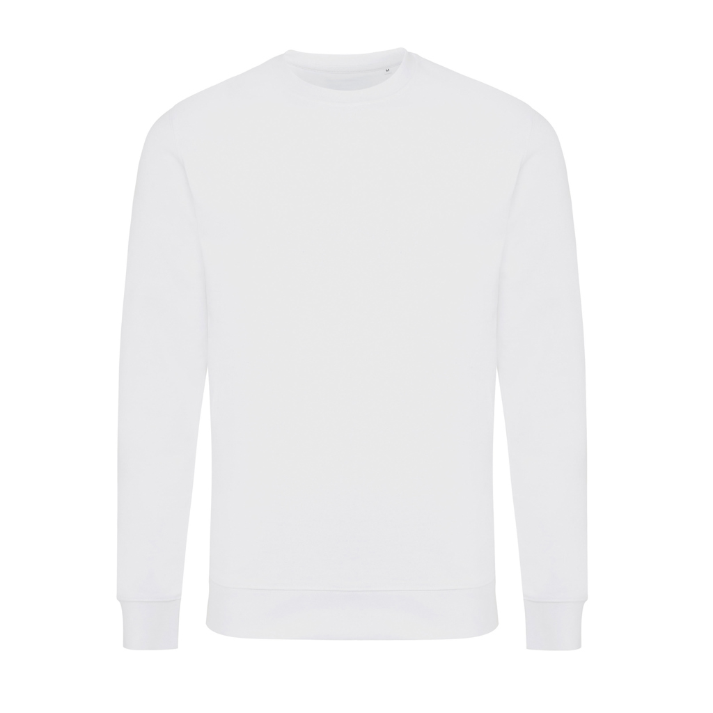Sweat-shirt blanc à manches longues uni