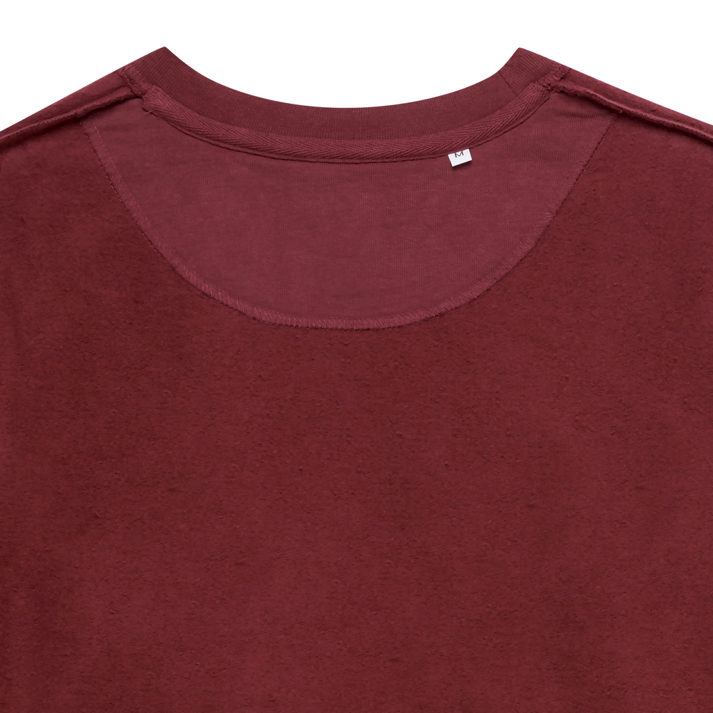 T-shirt bordeaux à col rond