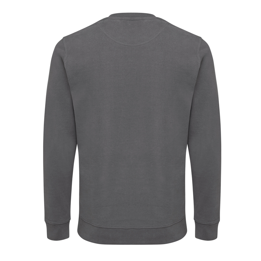 Sweat-shirt gris uni vu de dos