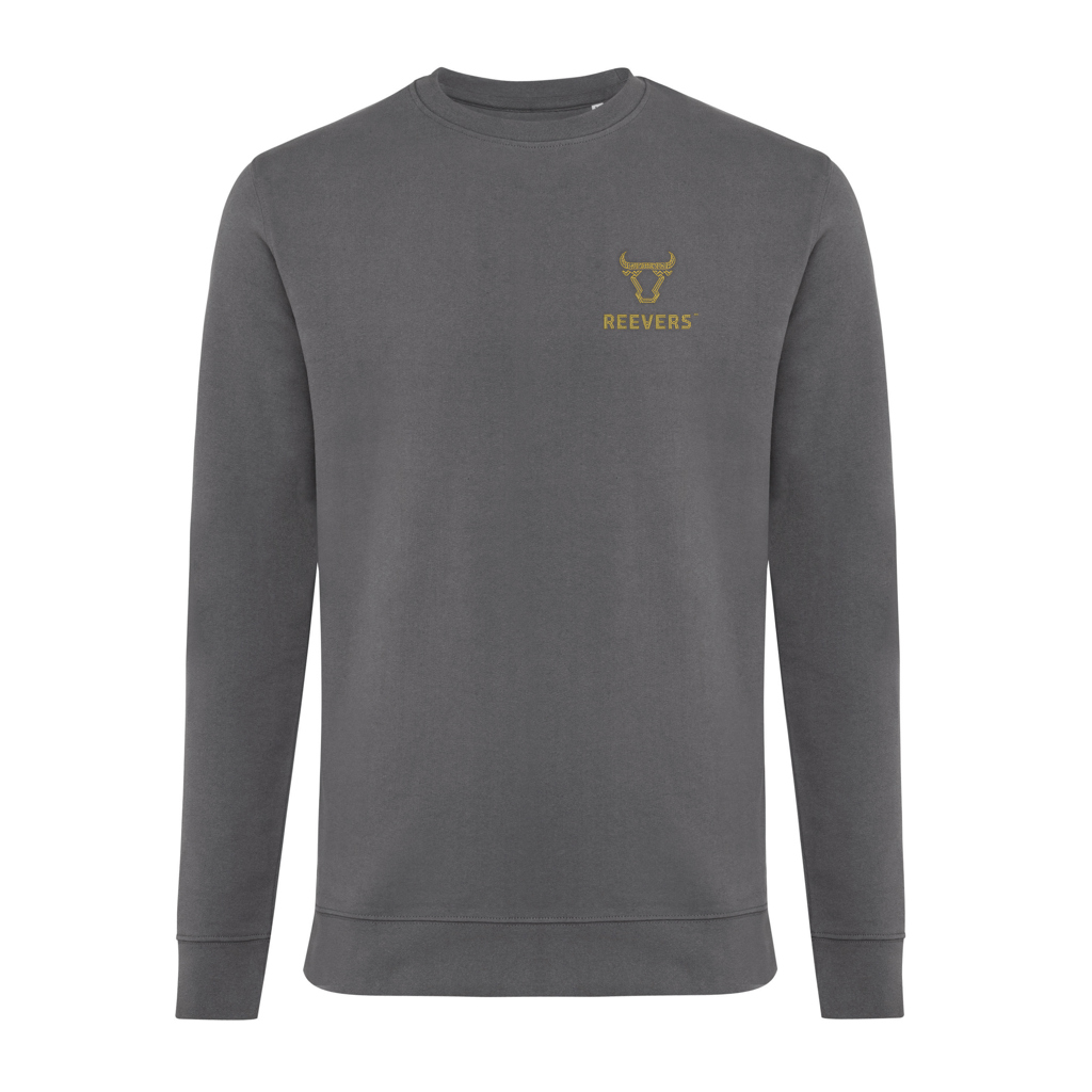 Sweat-shirt gris à logo doré Reevers