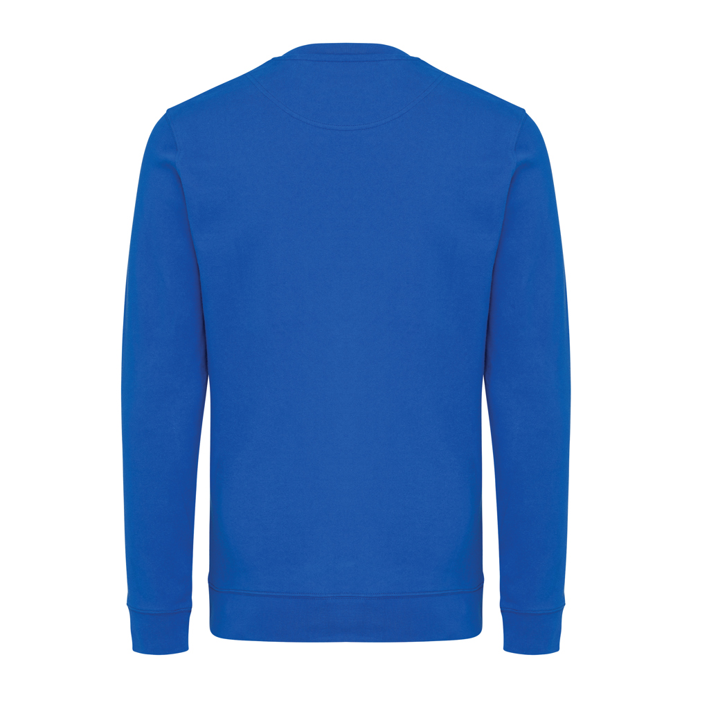 Sweat-shirt bleu uni vu de dos