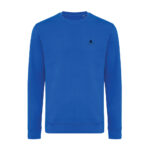Sweat-shirt bleu à col rond unisexe
